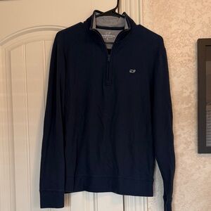 Vineyard Vines Men's Dark Blue Zip-Up Sweater
